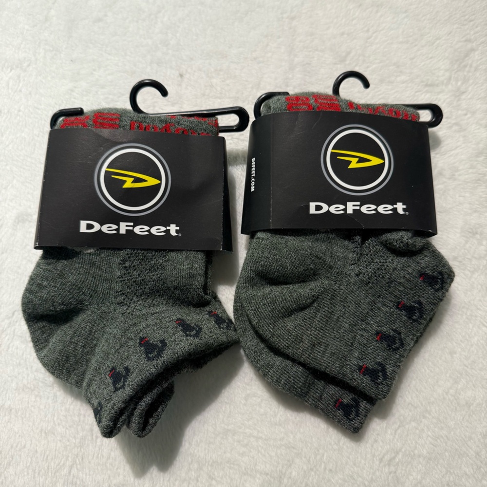DeFeet Woolie Boolie Wool blend ankle socks The Shock Howse size medium Hike Run